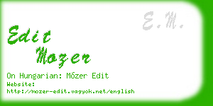 edit mozer business card
